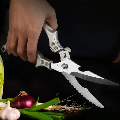 Stainless Steel Chicken Bone Scissors Kitchen Scissors Household Food Scissors Fish Chicken Duck Cutter Scissors Knife