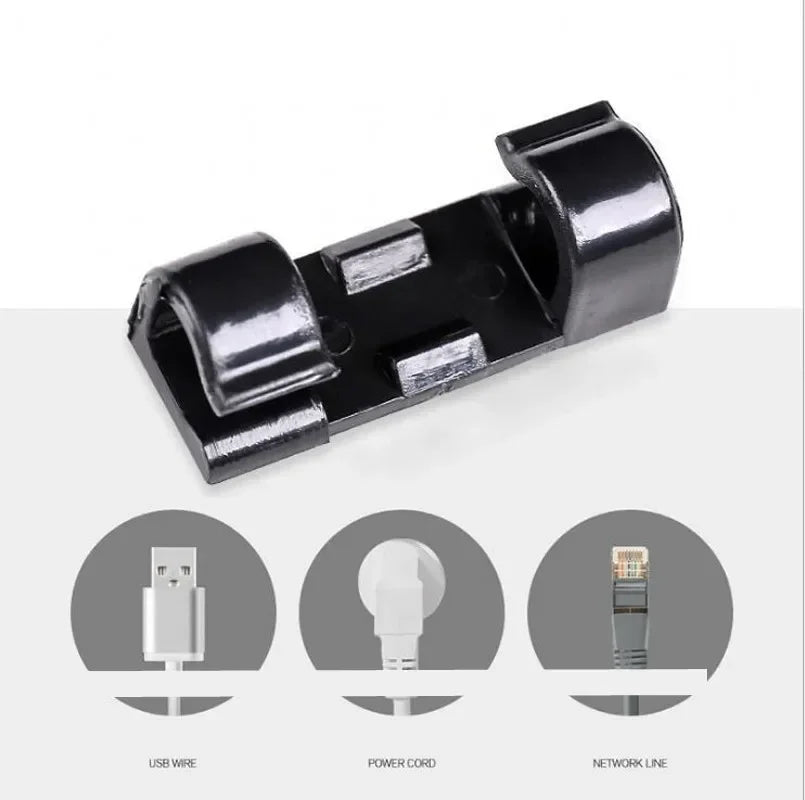 1/100Pcs Cable Clips Self-Adhesive Cable Organizer Cord Management System Cord Holder for Wire Management Desk Car Office Home