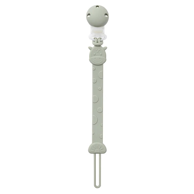 Portachupetes de silicona para bebés de 3 meses o más, sin BPA, diseño de una sola pieza. 