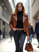 Women's Casual Leather Belt with black Buckle Versatile Waist Accessory for Jeans and Everyday Outfits