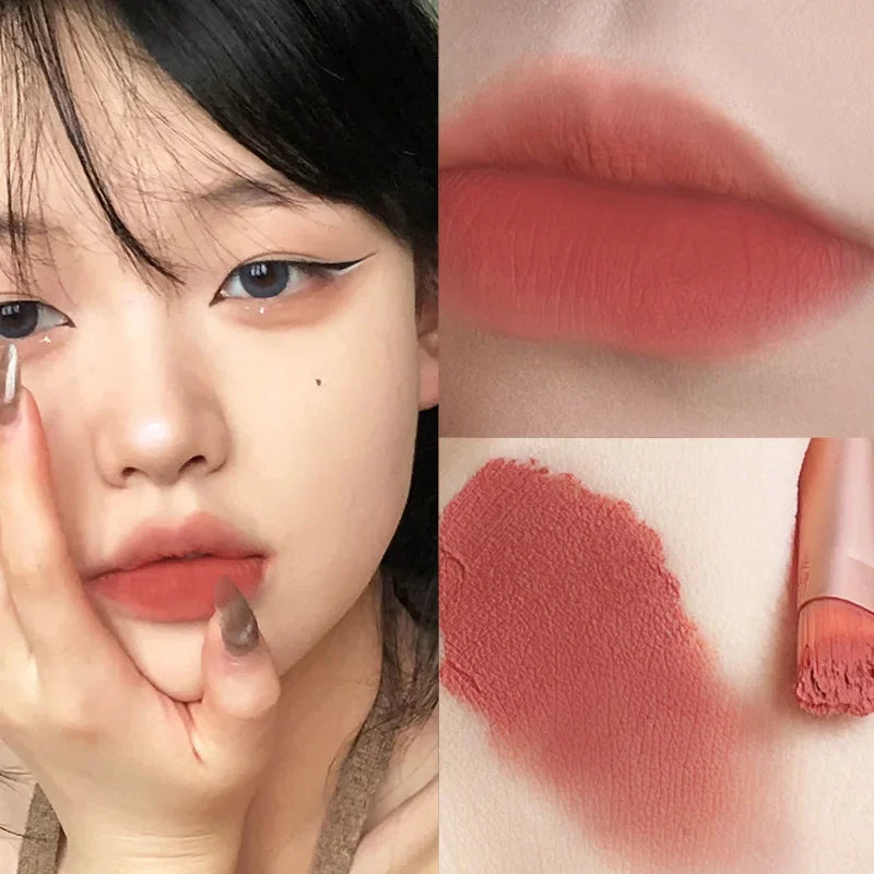 Korean Female Cosmetics Cute Makeup Matte Lipstick Care Lip Plumping Gloss Mud Tint for Lips Lipgloss Base Long Lasting Lip Dye