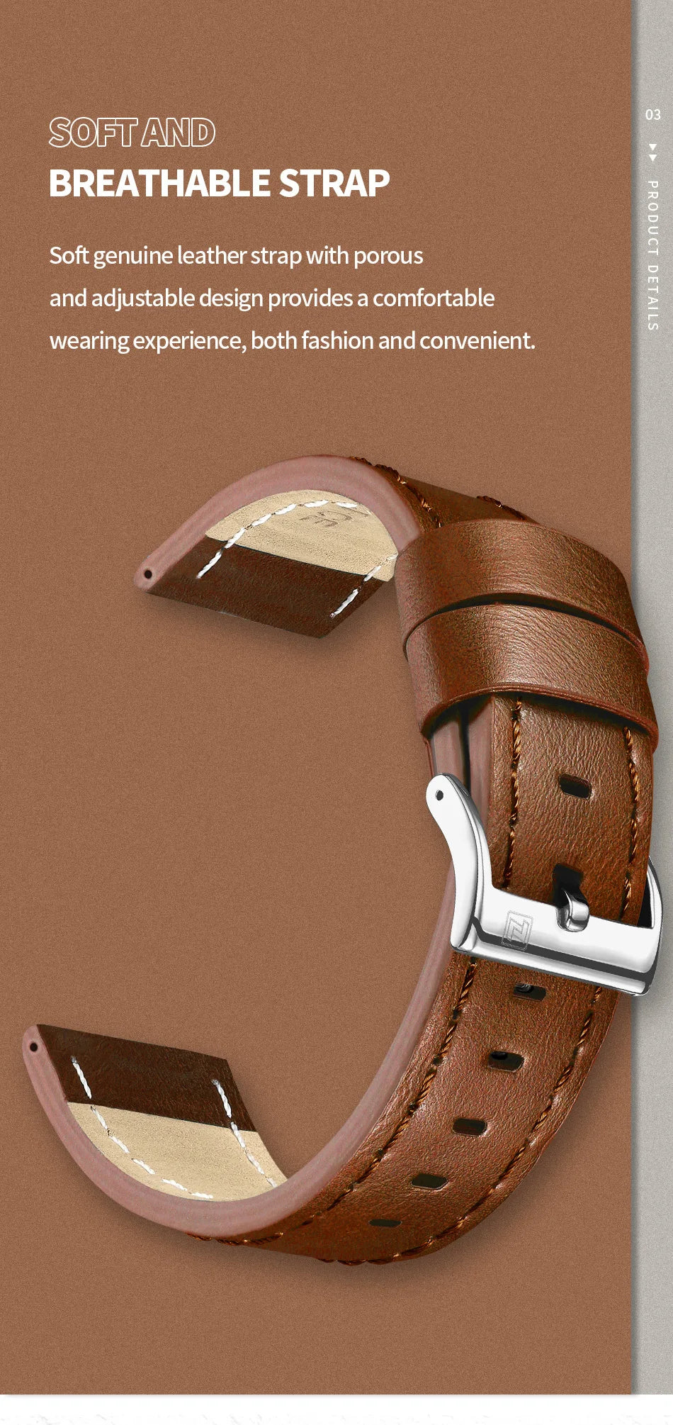 NAVIFORCE 2021 - Reloj deportivo para hombre, resistente al agua, con pantalla dual, luminoso, de cuarzo y cuero genuino, masculino