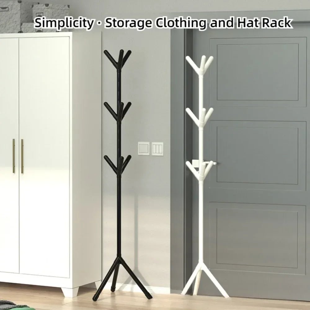 2025 New Standing Coat Rack Hook Household Clothes Hanger Floor Standing Bedroom Clothing Storage Rack Save Space Clothing Racks