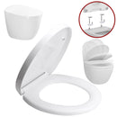 O-Shaped Toilet Seat Slow Close Quiet Lid Thickened Durable for Both Adults Children Universal Bathroom Accessories