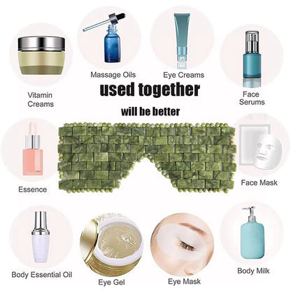 Natural Jade Face Eye Mask Hot/cold Stone Therapy Massage Tool Home Beauty SPA Salon Skincare Beauty Massager