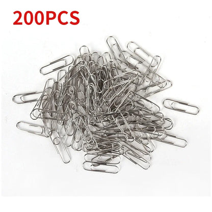 50/100/200PCS Metal Paper Clips Binding Clip Home Office Storage Supplies Anti Lost Mini Bookmark Planner Marking Paperclips