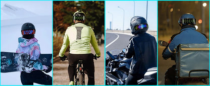LED Helmet Display ,Motorcycle Helmet Tail Light Helmet Warning Light Moto Accessories
