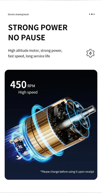 Xiaomi 2000mAh 6-in-1 Electric Cleaning BrushWireless Electric Rotary Clean Brush Shower Cleaning Brush Kitchen Bathroom Home