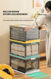 1pc Foldable Storage Trunk Open Storage Box Transparent Storage Box Home Wardrobe Clothes Organizer Large Capacity Clear Plastic