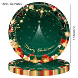 Vajilla desechable para fiesta de Navidad, artículos para fiestas, papel, platos, vasos, servilletas y manteles. 