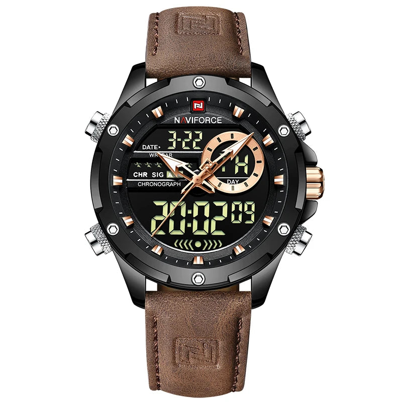 NAVIFORCE Digital Men Military Watch Waterproof Wristwatch LED Quartz Clock Sport Watch Male Big Watches Men Relogios Masculino