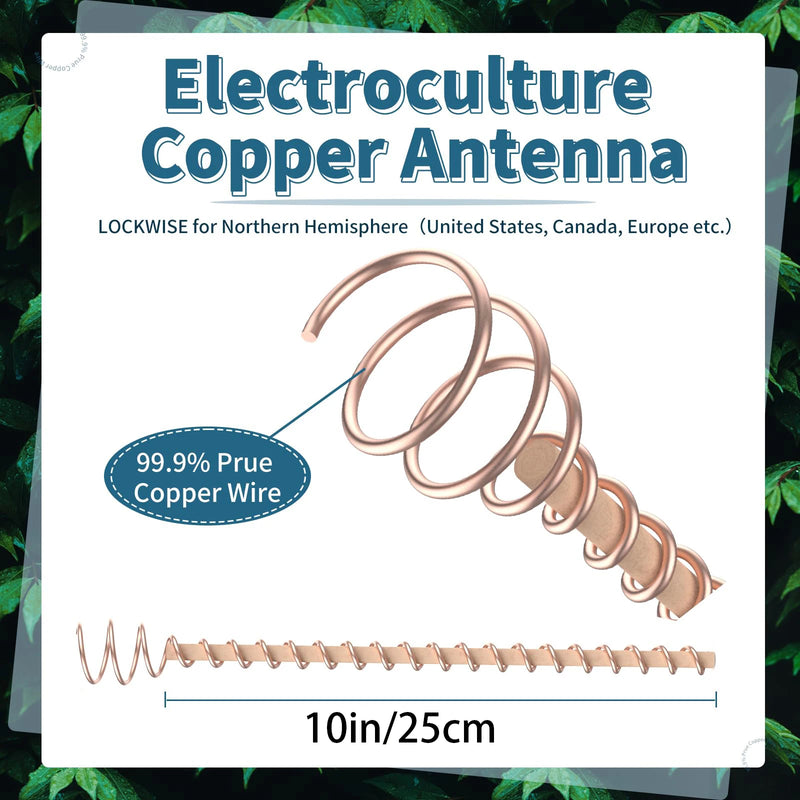 1/2/3PCS Electroculture Plant Stakes Gardening Copper Coil Antennas for Growing Garden Plants and Vegetables Using Ether Energy