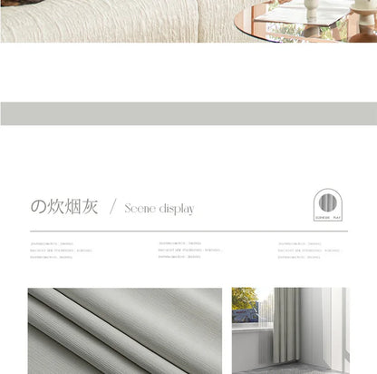 French Chenille Cream White Velvet Curtain Modern Simple Blackout Curtains for Living Dining room Bedroom Tulle Customization