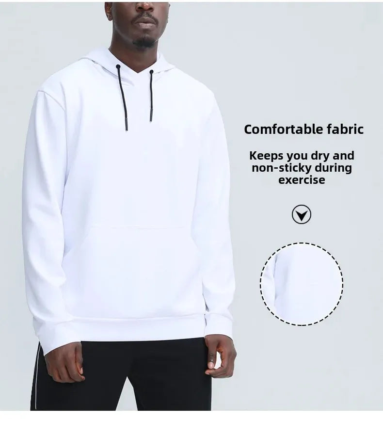 Autumn/Winter Hooded Sports Fitness Sweatshirt Men's Basketball Training Running Long Sleeve Jacket Nike Athletic Training Suit