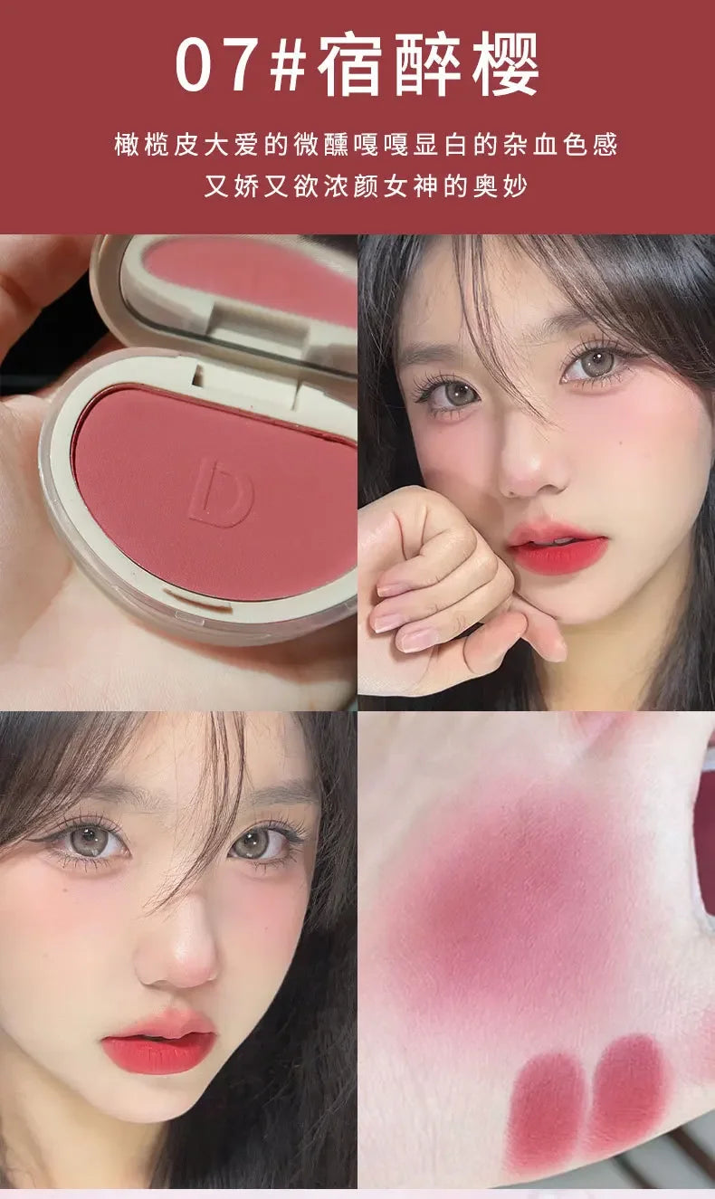 1PC Blush Makeup Palette Cute 7 Color Mineral Powder Blue Pink Rouge Long Lasting Natural Cheek Tint Waterproof Blusher Cosmetic