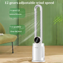 Household Bladeless Fan Wind Air Conditioner Cooling Fan Vertical Shaking Head Electric Fans Standing Fan with Remote Control