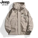 JEEP windbreaker jacket for both men and women, new Spring/Autumn 2026 style windproof hooded sport outdoor loose top