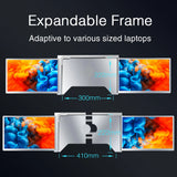 14 inches Laptop Expansion Screen FHD Portable Tri-screen Monitor with 1 Cable for 2 Displays for Windows MacOS for 15-17.3 inch