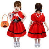 Girls Halloween Costume Fancy Dress Children Little Red Riding Hood Cosplay Dress Princess Baby Party Cosplay With Cape