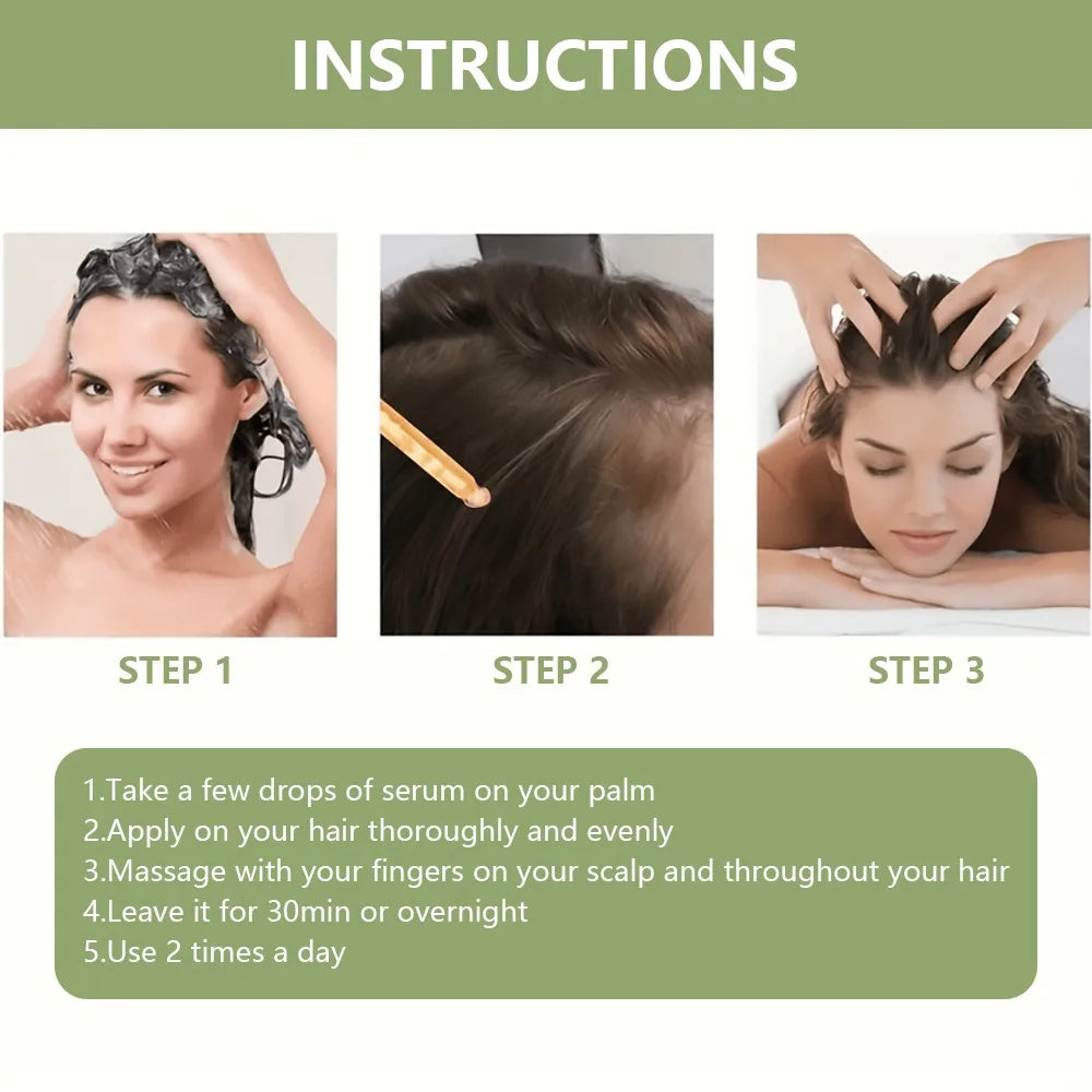Óleo essencial para o crescimento do cabelo, tratamento nutritivo para fins divididos e orgânicos secos, cuidados capilares, nutrição, hortelã, hortelã