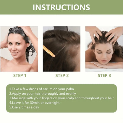 Óleo essencial para o crescimento do cabelo, tratamento nutritivo para fins divididos e orgânicos secos, cuidados capilares, nutrição, hortelã, hortelã