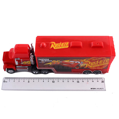 Disney Pixar Cars 2 3 Juguetes Rayo McQueen Camión Jackson Storm Tío Mack 1:55 Camión de fundición Modelo de remolque Niño niños Regalo