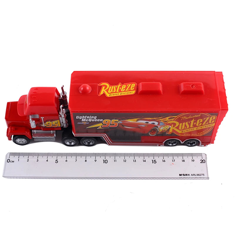 Disney Pixar Cars 2 3 Toys Lightning McQueen Truck Jackson Storm Uncle Mack 1:55 Diecast lorry trailer Model Child kids Gift