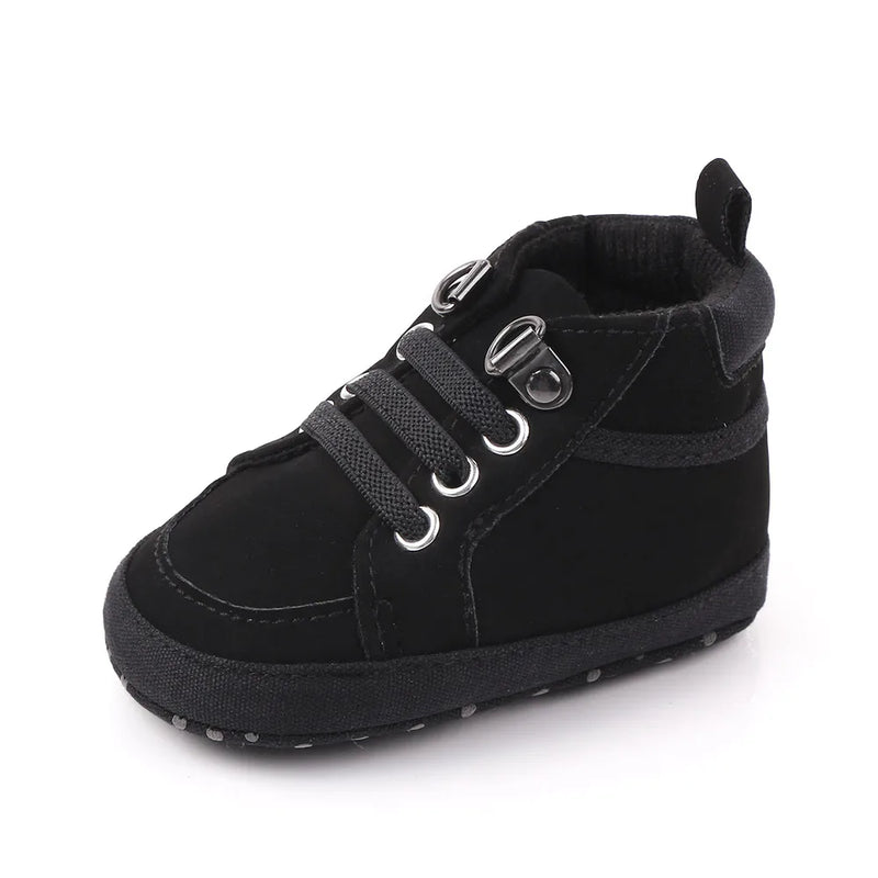 Zapatos casuales para bebés, botines con cierre de velcro para niños pequeños de 0 a 1 año, para caminar al aire libre