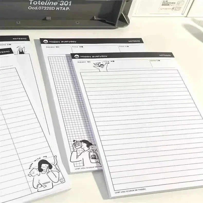 1PC B5 Sticky Note Paper Simple and Tear off Paper Learning Supplies Plan Note Book