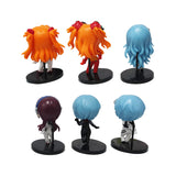 Bandai 1Pcs Random Style 10CM 2025 Anime EVA Asuka Ayanami Rei Q Version Kawaii Figure PVC Model Toys Doll Gift