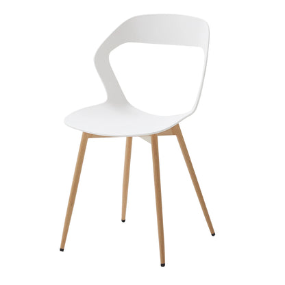 4Pcs/Set Hollow Dining Chairs Modern Simple Household Back Stool Nordic Negotiation Chair Plastic Chair Cosmetic Chair White