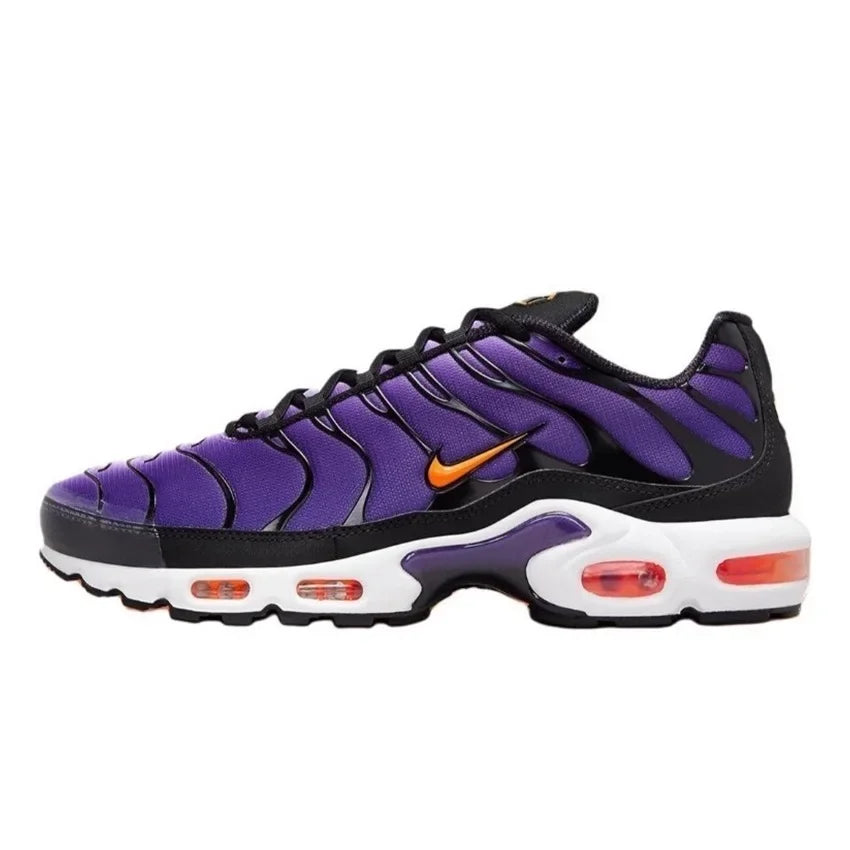 Zapatillas Nike Air Max Plus TN para correr, clásicas, negras triples, para exteriores, para correr, caminar, deportivas, para mujer y hombre.