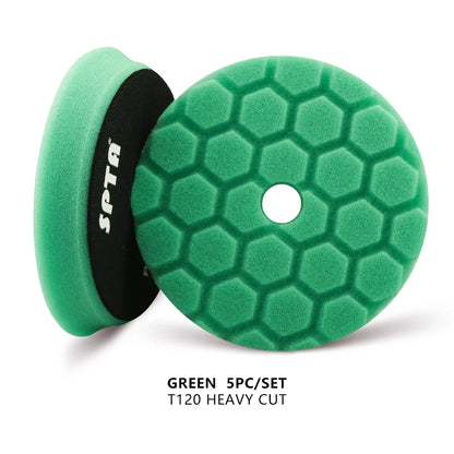 (Bulk Sales) SPTA 3"(80mm)/5"(125mm)/6"(150mm) Hex-Logic Car Sponge Polishing Buffing Pads For DA/RO/GA Auto Buffer Polisher
