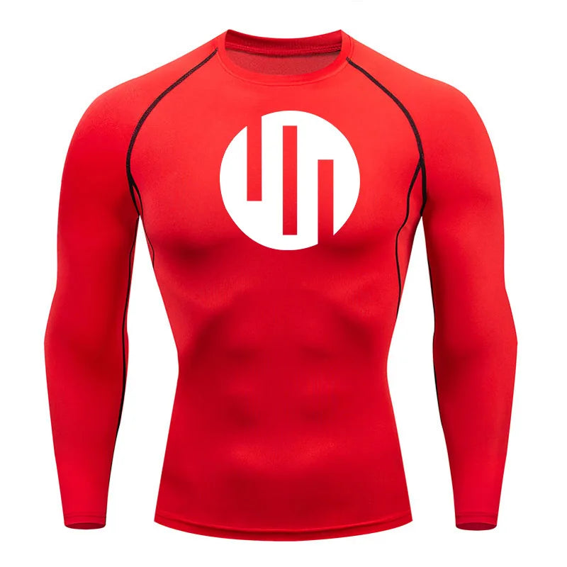 Gym Short Sleeve Running T-Shirt Men's Compression Long Sleeve Shirt Sun Protection Quick Drying Sports Top Black Sportswear 4xl