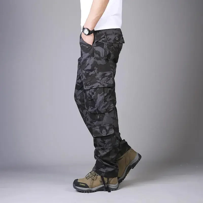 Men's Camouflage Cargo Pants Camo Cargo Multi Pockets Military Tactical Pants Man Hip Hop Joggers Streetwear Sweatpant for Men