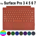 Trackpad Keyboard for Microsoft Surface Pro 3 4 5 6 7 8 9 X Backlit Russian Spanish Arabic Portuguese French Hebrew Keyboard