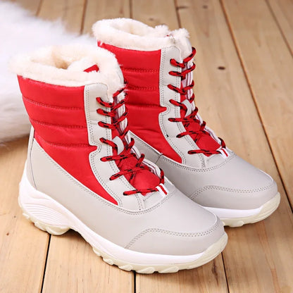 2024 New Women's Winter Shoes Outdoor Fashion Waterproof Boots Height Raising Wear Resistant Snow Boots Plush Warm Winter