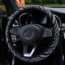 1 linen breathable fabric Bohemian style automotive supplies without inner ring steering wheel cover fits 14.5-15 inches