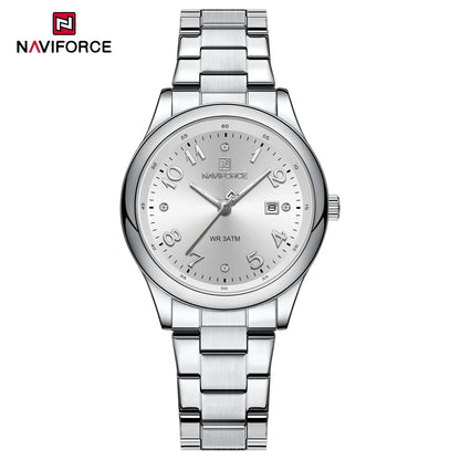 NAVIFORCE Luxury Watch for Women Waterproof Luminous Date Stainless Steel Ladies Quartz Watches Fashion Casual Wristwatch Girl