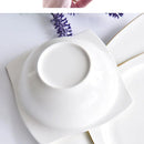 Ceramic Square Plates and Bowl Set Dinner Set Plates and Dishes Bone Porcelain Tableware Phnom Penh Cutlery Kitchen Accessories