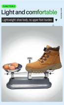 Waterproof Safety Boots Men Indestructible Steel Toe Work Boots Anti-smash Stab-resistant Safety Shoes Biker Botas Para Hombre