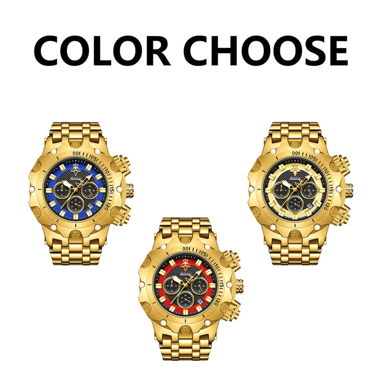 YaLaLuSi Men's Quartz Watch Dominant Design Multi Functional Practical Style Elegant Timepiece for Gentlemen