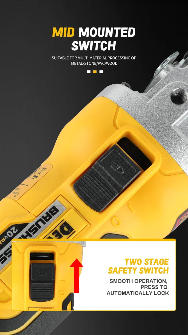 DEWALT  DCG405  Angle Grinder 18V Brushless Motor Cordless Cutting Machine 125mm Rechargeable Handheld Polishing Machine router