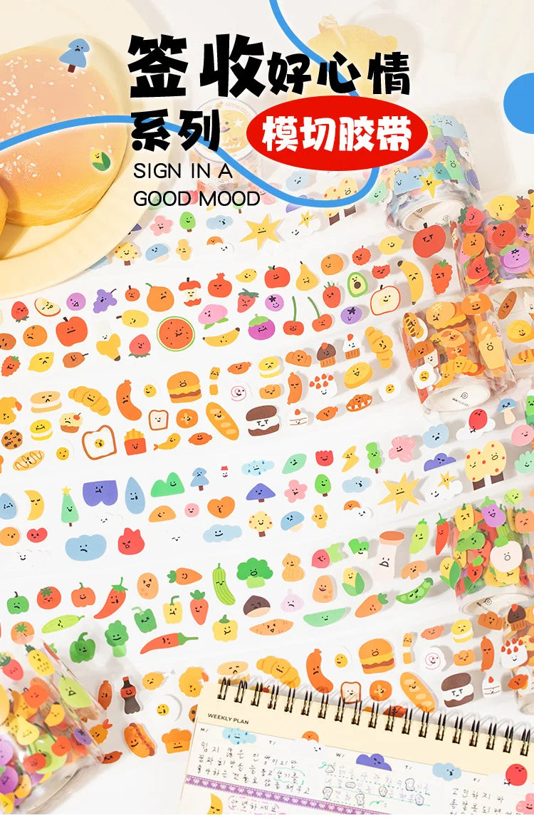 1Pc Sign In Mood Series Washi Tape Kawaii Paper Decorative Collage Adhesive DIY Scrapbooking Hand Made Masking Child Stationery
