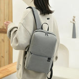 Portable Large Capacity Small Backpack Solid Color Waterproof Travel Bag Multiple Pockets Unisex School Bags Travel
