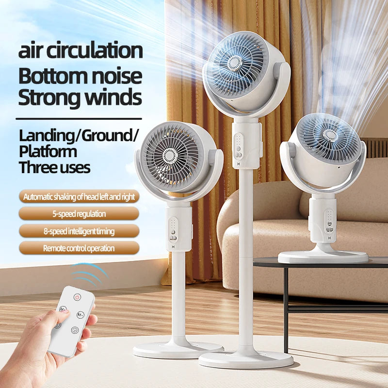 F1 Air Turbine Circulation Fan Floor-standing Fans Adjustable Air Circulating Fan Adjustable Height Timing Control Rechargeab