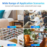 1200Mbps Wireless WiFi Repeater WIFI Extender WiFi Booster 2.4G/5G Network Amplifier 360° Full Coverage Signal For Small Office