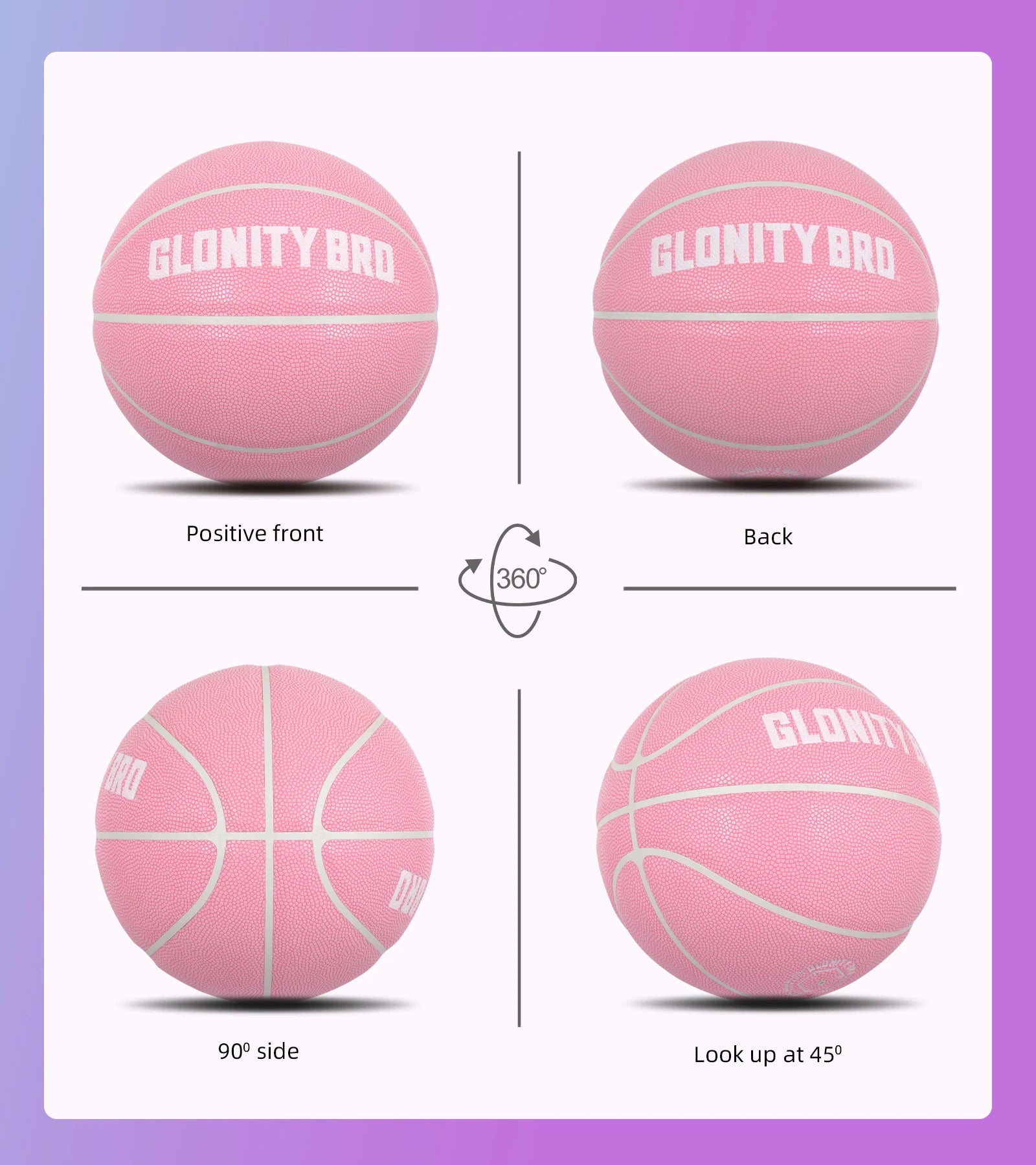 Women's Basketball Size 5, 6, 7 Pink Official Competition Children's Basketball Indoor Outdoor Standard Ball PU Non-slip Wear-resistant