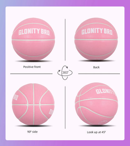 Women's Basketball Size 5,6,7 Pink Official Competition Child Basketball Indoor Outdoor Standard Ball PU Non-slip Wear-resistant
