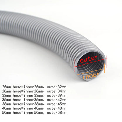 vacuum cleaner bellows  straws thread Hose soft pipe durable inner 25mm 28mm 32mm 40mm vacuum cleaner parts